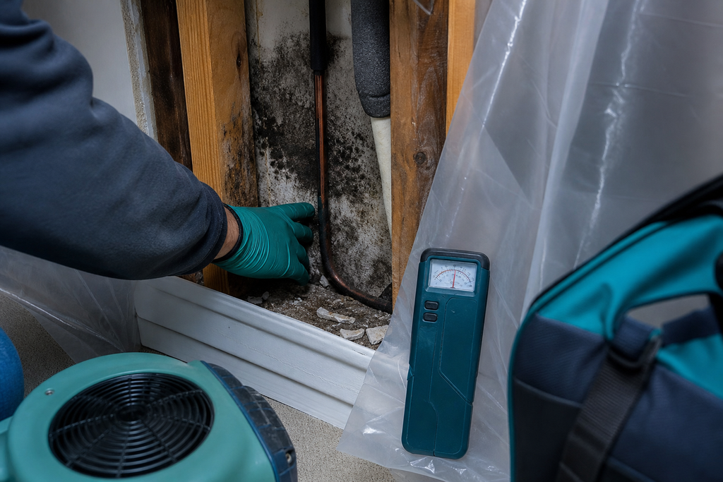 Hidden AC condensate mold remediation in a Catalina Foothills Tucson home