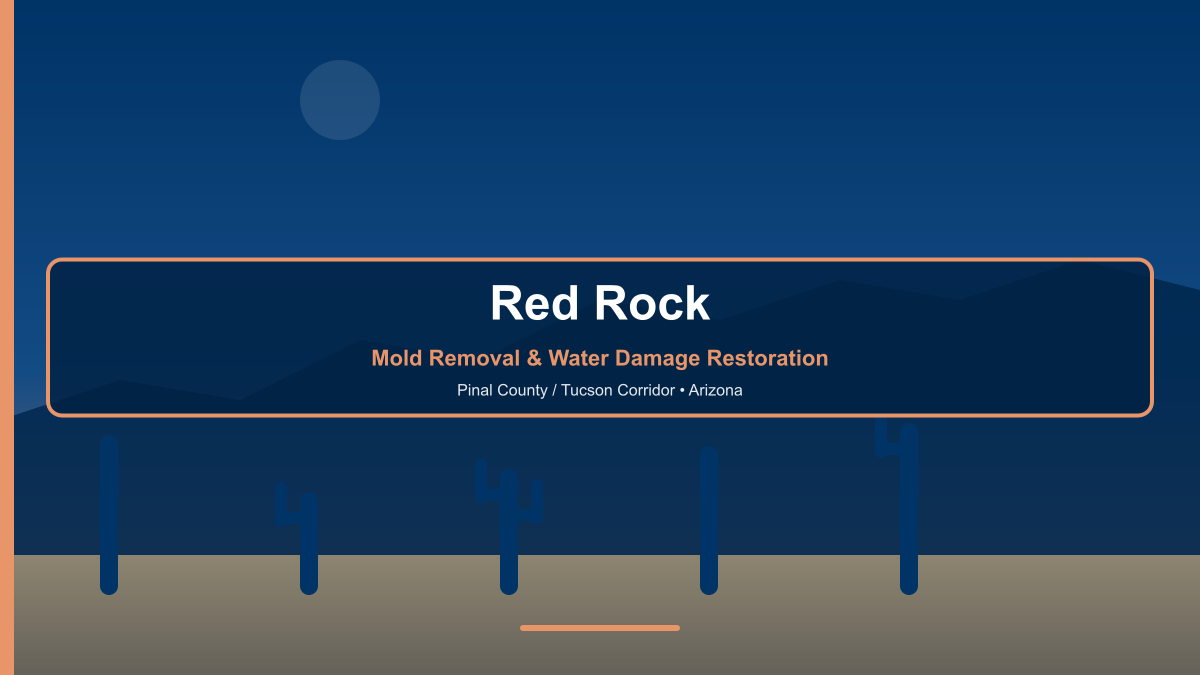 Mold removal and water damage restoration in Red Rock Arizona